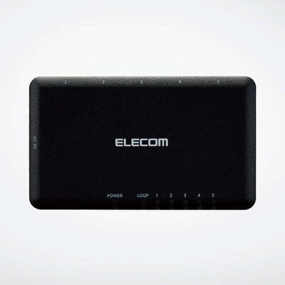 エレコム  EHC-G05PA2-SB (スイッチングハブ 5ポート ブラック) 