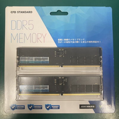 【富山本郷店】中古  16GB 2枚組(合計32GB) PC5-44800/DDR5-5600 デスクトップ用 190887 