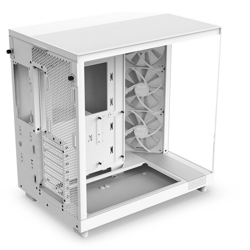 NZXT ホワイト PCケース ガラスパネル NZXT H9 Elite White 2層構造ミドルタワーPCケース 強化ガラス