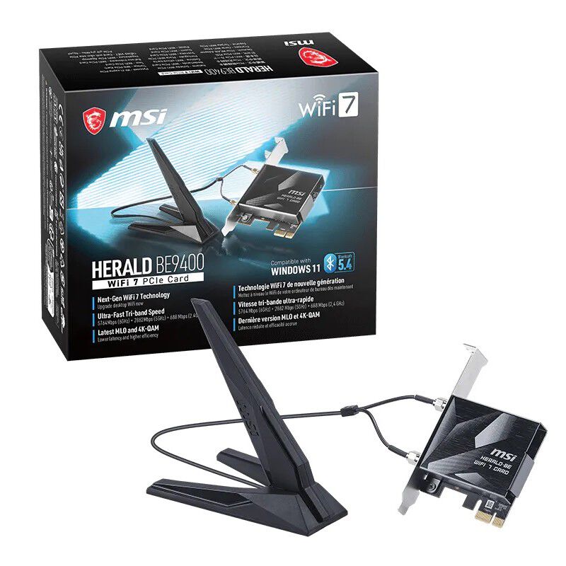 MSI HERALD BE9400 WiFi 7 PCIe Card ｜ パソコン通販のドスパラ【公式】