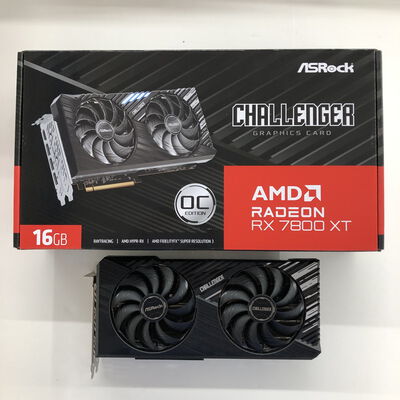【福山ココローズ店】中古  ASRock RX7800XT CL 16GO RX7800XT Challenger OC (RX7800XT 16GB) 162732【8/14価格改定!】 