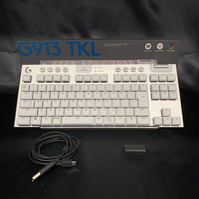 【横浜駅前店】中古  Logicool G913 TKL LIGHTSPEED Wireless RGB Mechanical Gaming Keyboard-Tactile G913-TKL-TCWH (無線ゲーミングキーボード/タクタイル/ホワイト) 3400009575 
