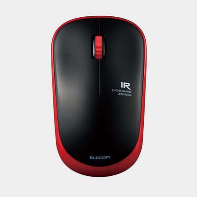 エレコム  M-IR07DRSKRD (抗菌省電力 ワイヤレス静音IRマウス レッド) 