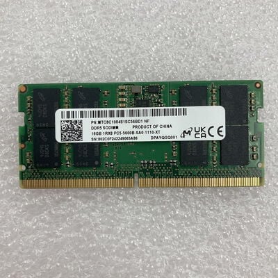 【京都店】中古  Micron MTC8C1084S1SC56BD1 (SODIMM DDR5 PC5-44800 16G) 1460026117 