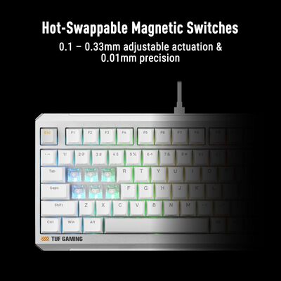 ASUS  TUF Gaming K4 Magnetic White (R704 TUF K4 MAG/RD/US/PBT/WHT) 