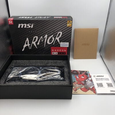 【甲府飯田店】中古  MSI Radeon RX 580 ARMOR 8G OC 8G(RX580 8G GDR5 OC) 4720002592 