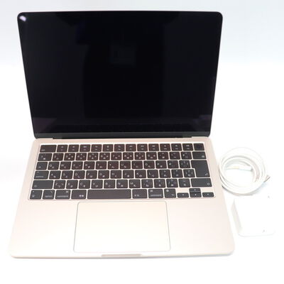 【札幌店】中古  Apple MacBook Air 13インチ 2024 (M3 8CPU 8 GPU/8GB/256GB) スターライト MRXT3J/A 3280020416 