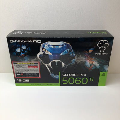 【津ラッツ店】中古  GAINWARD GeForce RTX 5060 Ti PYTHON III 16GB NE7506T019T1-GB2061T（RTX5060Ti 16GB） 3480039107 