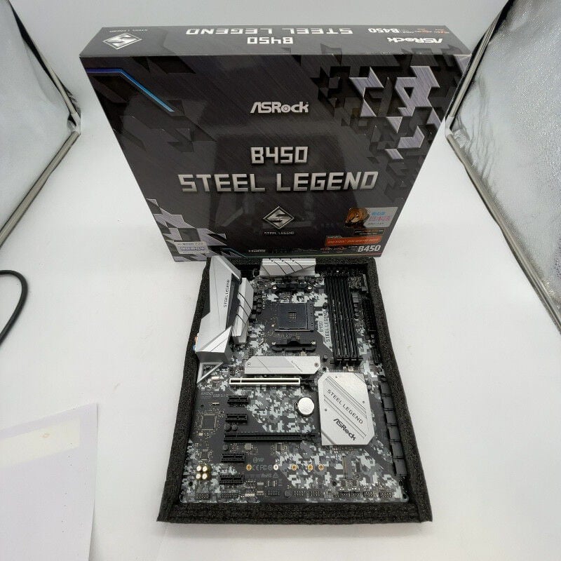 中古 ASRock B450 Steel Legend (B450 AM4 ATX DDR4) 4860001537