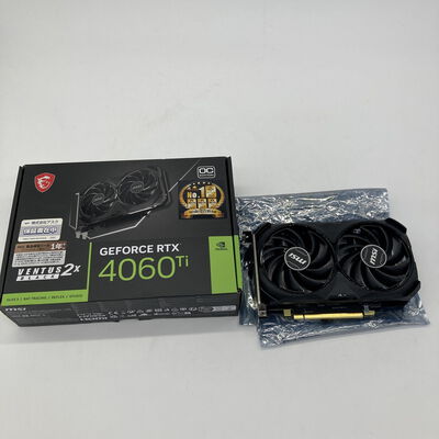 【堺七道店】中古  MSI GeForce RTX 4060 Ti 8G VENTUS 2X BLACK E1 OC (RTX4060Ti 8GB) 4660002169 
