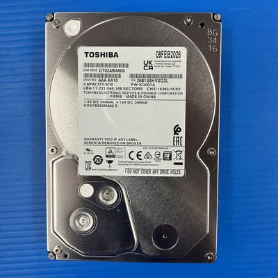 【大須店】中古  TOSHIBA DT02ABA600 (SATA3 6TB 5400rpm 128MB BLK) 3120024193 