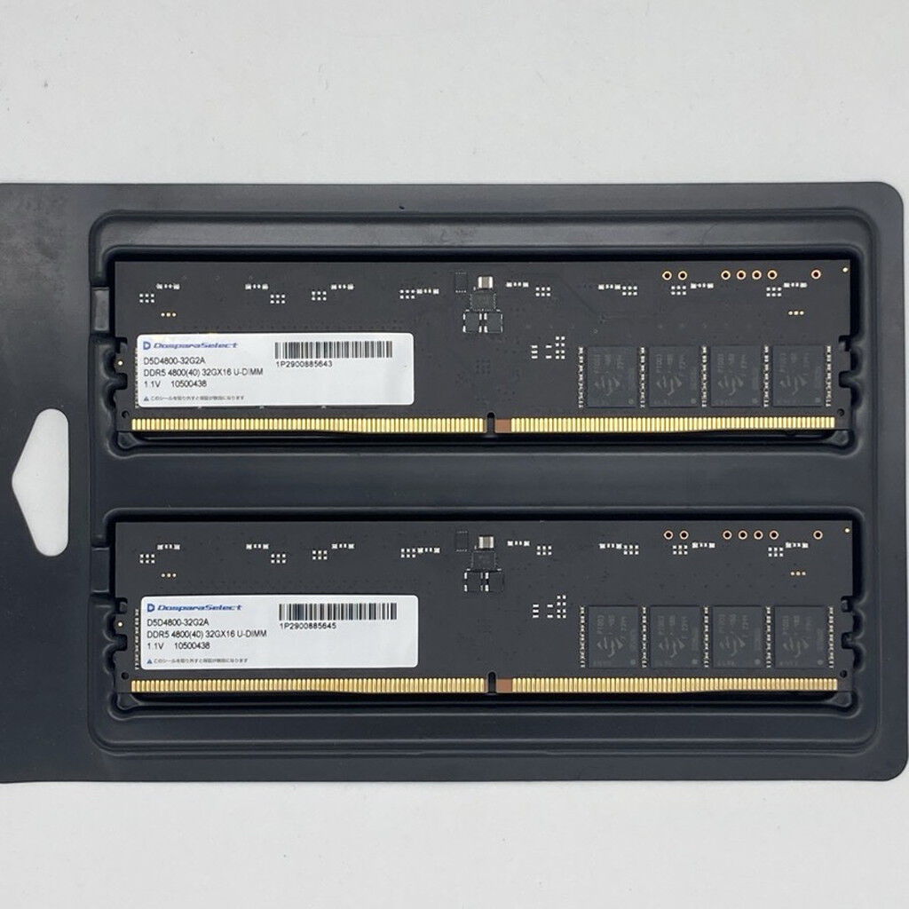 ドスパラセレクト D5D4800-32G2A DDR5 32GB 2枚組 ドスパラ D5D4800-32G2A [DDR5 PC5-38400 32GB 2枚組] 価格比較 - 価格.com