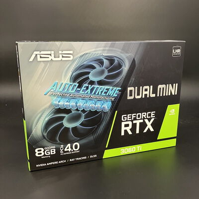 【大須店】中古  【LHR版】ASUS DUAL-RTX3060TI-8G-MINI-V2 (RTX3060Ti 8GB LHR) 175520 