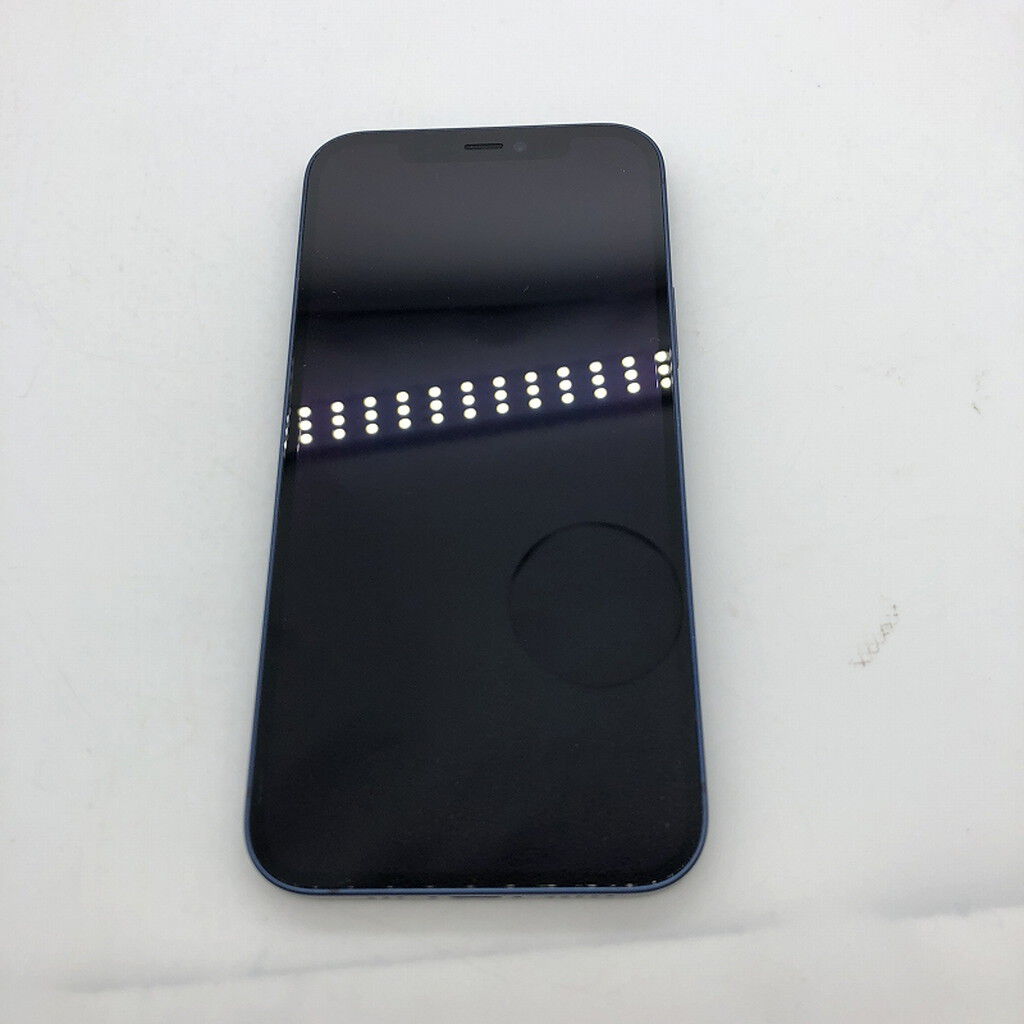iPhone12 128GB ブラック SIMフリー 付属品有 画面一部ダメージ 中古 【SIMロック解除済み】【SoftBank】Apple iPhone12 6.1インチ