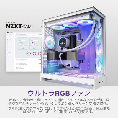 NZXT  F140U Ultra RGB White RF-E14US-WA (140mm ARGB ホワイト) 
