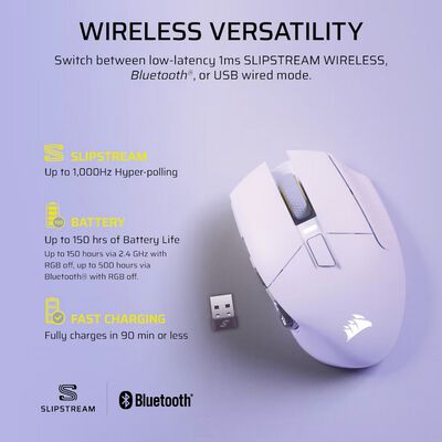 Corsair  SCIMITAR ELITE WIRELESS SE MMO CH-9314011-AP (ワイヤレス ゲーミングマウス ホワイト) 