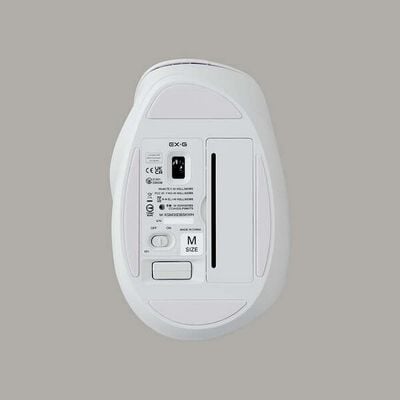 エレコム  M-XGM30DBSKWH (静音 2.4GHz無線マウス "EX-G"5ボタン Mサイズ ホワイト) 