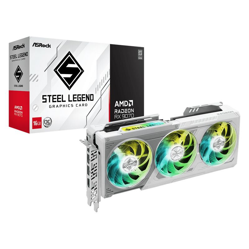 【ASRock】RADEON RX 9070 SL ASRock Radeon RX 9070 Steel Legend 16GB OC (RX9070 SL 16GO