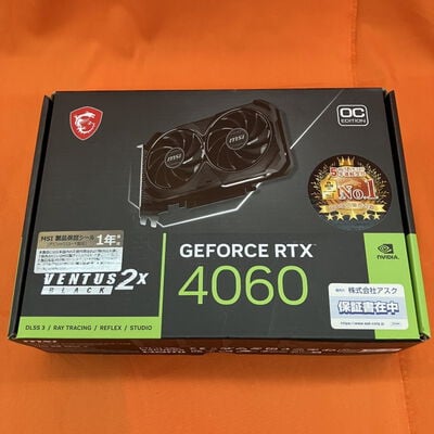 【なんば店】中古  MSI GeForce RTX 4060 VENTUS 2X BLACK 8G OC (RTX4060 8GB) 158792 