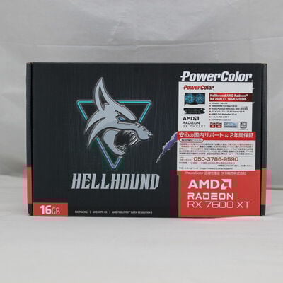 中古  PowerColor Hellhound AMD Radeon RX 7600 XT 16GB GDDR6（RX 7600 XT 16GB） 3480033679 