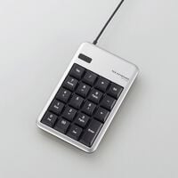 エレコム  TK-TCM012SV (2ポートUSB2.0HUB付USBテンキーボード) 