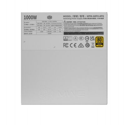 CoolerMaster  MWE Gold V4 1000 FM WH W/JP cord MPM-A0F4-AFG-C3W0CJP (ATX 1000W ホワイト) 