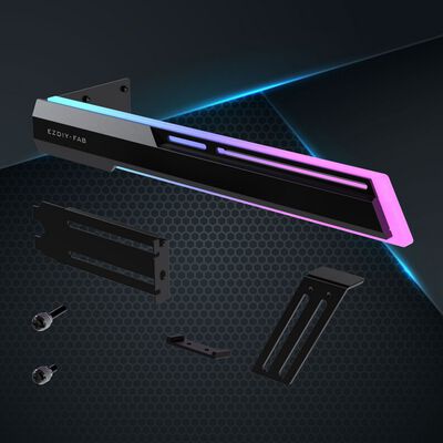 EZDIY  ARGB Graphics Card Holder 341- Black YIHPI341 (ブラック) 
