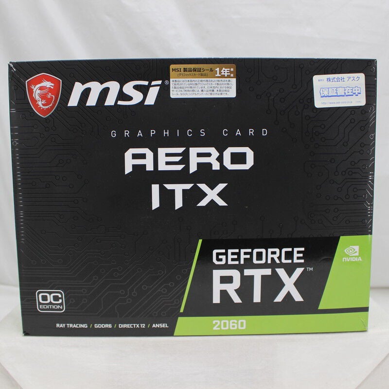 中古 MSI GeForce RTX 2060 AERO ITX 6G OC（RTX2060 6GB） 3480040893