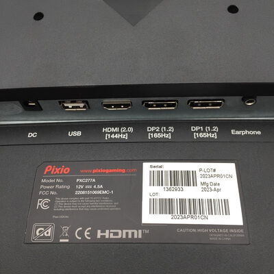 【神戸・三宮店】中古  Pixio PXC277A（WQHD 2560&times;1440 165Hz　湾曲モニター） 3430006649 