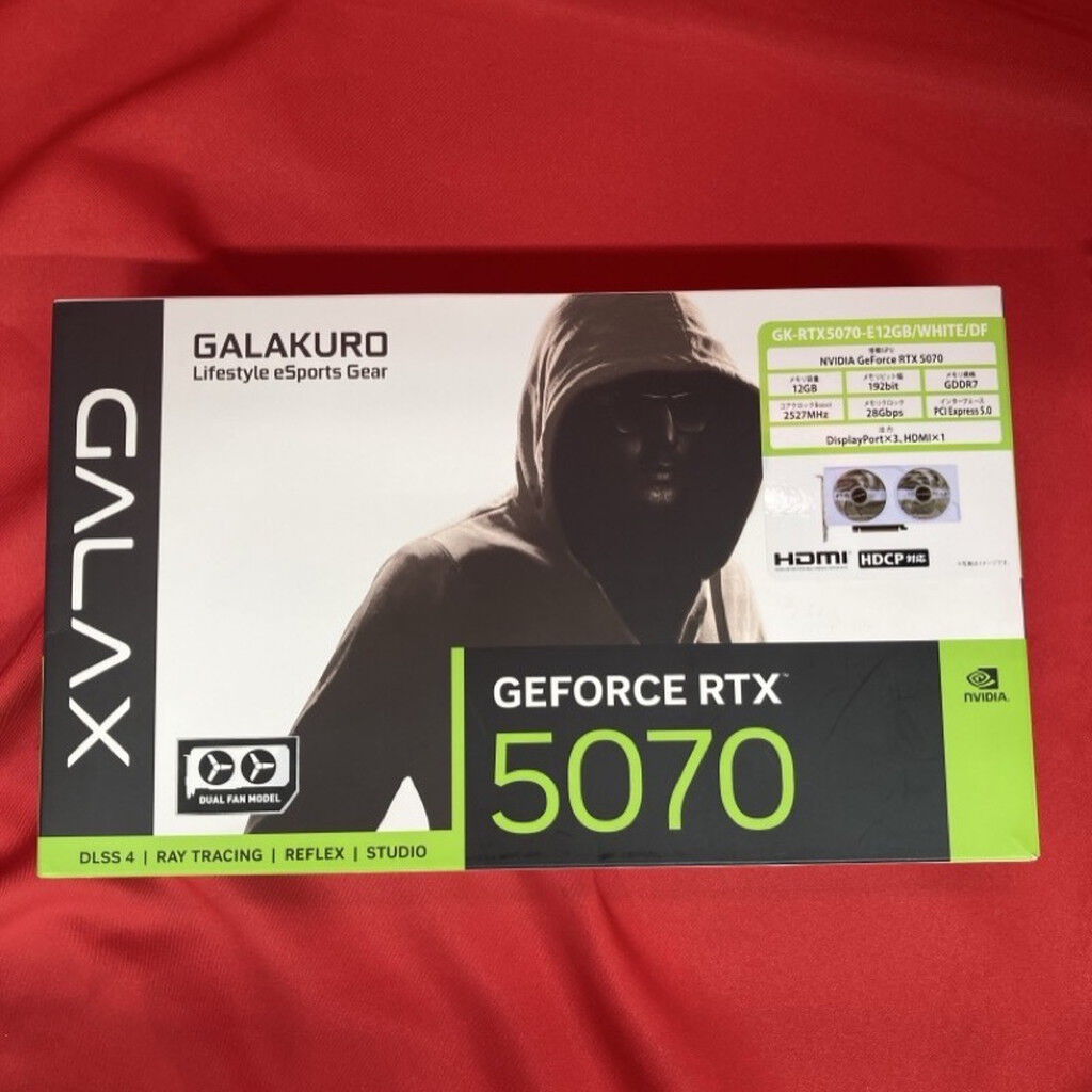 玄人志向　RTX5070 WHITE 新品未開封 GK-RTX5070-E12GB/WHITE/DF | GK-RTX5070-E12GB/WHITE/DF | 玄人