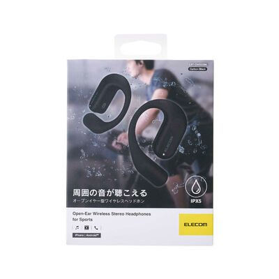 エレコム  LBT-OWS02BK (オープンイヤー型ワイヤレスヘッドホン カーボンブラック) 