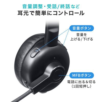 サンワサプライ  MM-BTMH67BK (Bluetoothヘッドセット 単一指向性マイク・充電クレードル付き) 