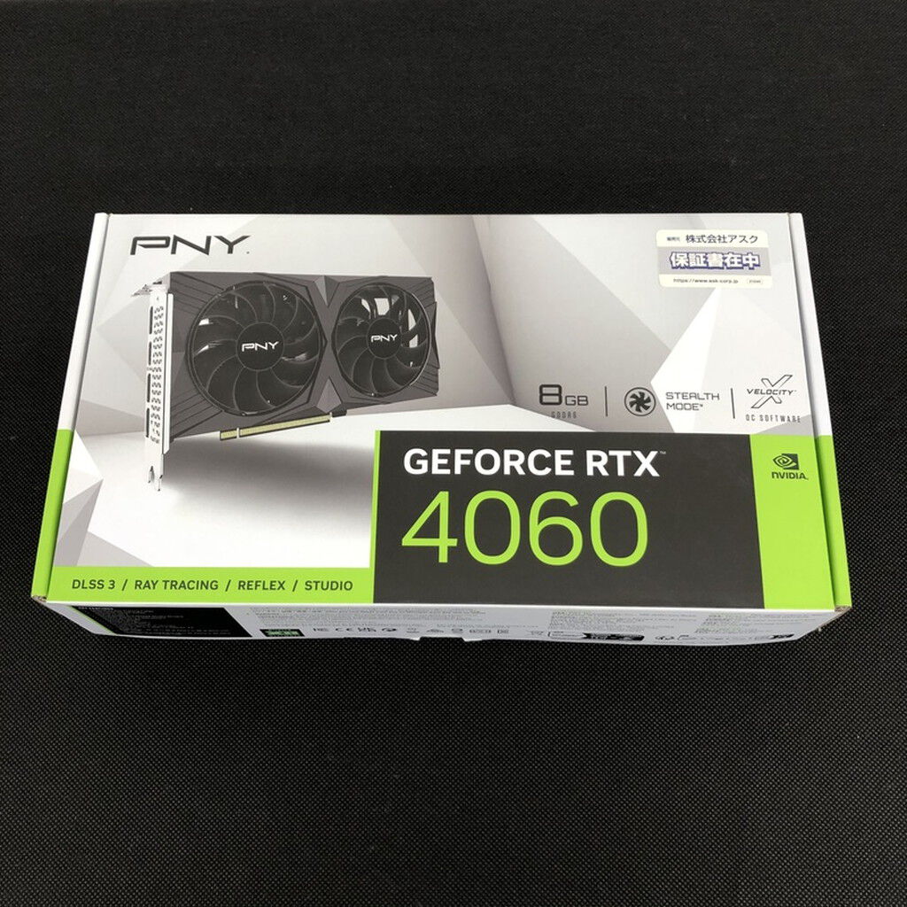 中古 PNY GeForce RTX 4060 8GB グラフィックボード 中古】PNY GeForce RTX 4060 8GB VERTO ダブルファン VCG40608DFXPB1