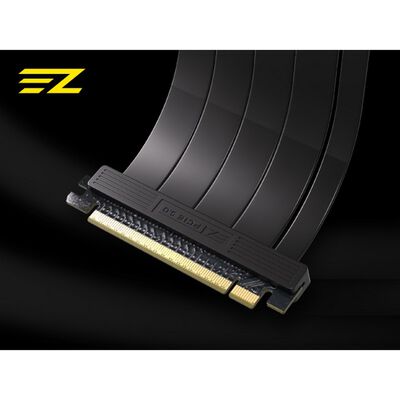 EZDIY  RC21 - PCIe 5.0 x16 200 mm Riser Cable 90-Degree - Black EZDPC247 (PCIe 5.0 ライザーケーブル 200mm ブラック) 