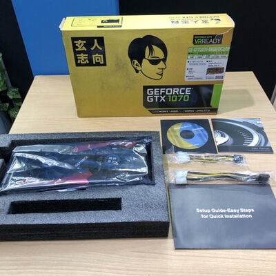 【甲府飯田店】中古  玄人志向 GF-GTX1070-E8GB/OC2/DF（GTX1070 8GB） 3480037335 