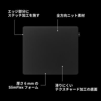 Logicool  PRO X CONTROL ゲーミング マウスパッド G-PMP-002 (ブラック) 