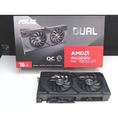 【前橋ｲﾝﾀｰｱｶﾏﾙ店】中古  ASUS DUAL-RX7800XT-O16G (RX7800XT 16G) 4540001600 
