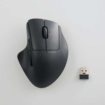 エレコム  M-SH30DBSKBK (無線抗菌静音マウス&ldquo;SHELLPHA&rdquo;チルト機能付き7ボタン ブラック) 