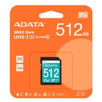 ADATA  Premier Pro SDXC UHS-I U3 クラス10 ASDX512GUI3V30S-R (512GB) 
