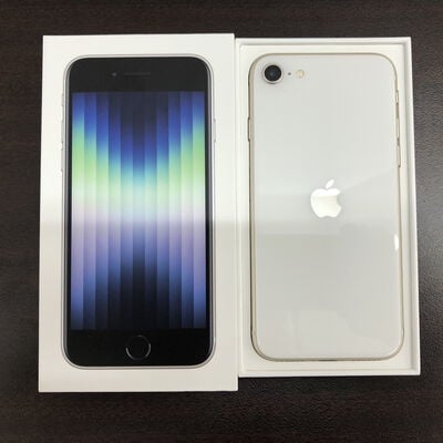 【福山ココローズ店】中古  【SoftBank版SIMフリー】Apple iPhoneSE 4.7インチ (第3世代) 64GB (スターライト) MMYD3J/A 154837 
