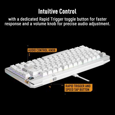 ASUS  TUF Gaming K4 Magnetic White (R704 TUF K4 MAG/RD/US/PBT/WHT) 