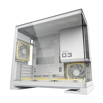 Geometric Future  MODEL 3 with 5FAN GF-M3-WT PLUS (MicroATX ガラス オールホワイト) 