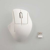 エレコム  M-SH30MBSKXWH (無線マルチ接続Mサイズマウス&ldquo;SHELLPHA&rdquo;チルト機能付き7ボタン ホワイト) 