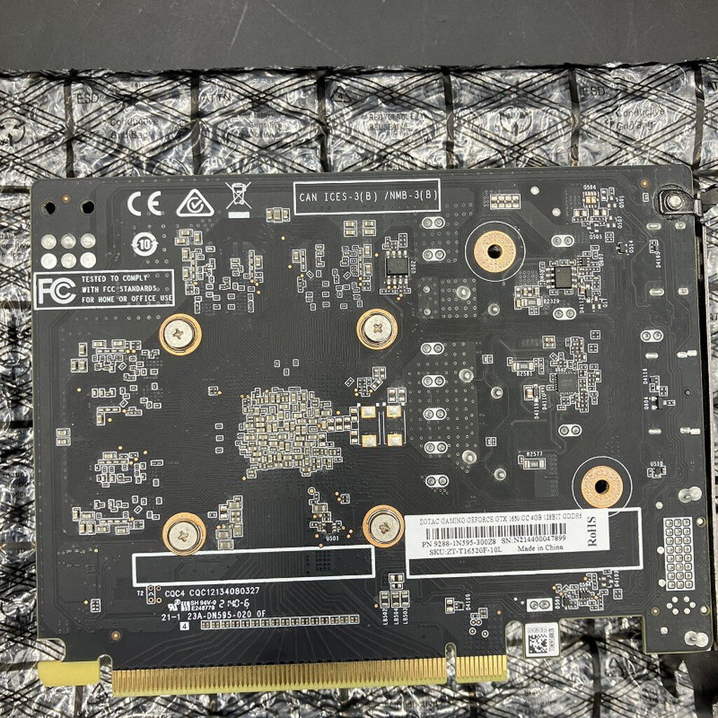 中古 ZOTAC ZT-T16520F-10L (GTX1650 4G GDR6) 3400008824 （326531