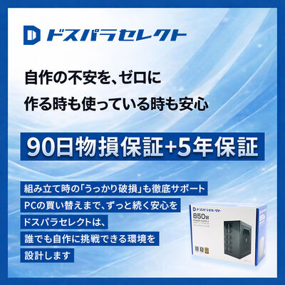 ドスパラセレクト  850W-GOLD-ATX31-BK (850W ブラック) 