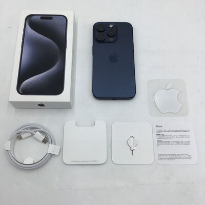 【白山FM松任店】中古  【国内版SIMフリー】Apple iPhone15 Pro 6.1インチ 256GB ブルーチタニウム MTUG3J/A 161230 
