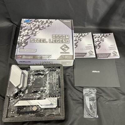 【静岡東瀬名店】中古  ASRock B550M Steel Legend (B550 AM4 mATX DDR4) 142939 