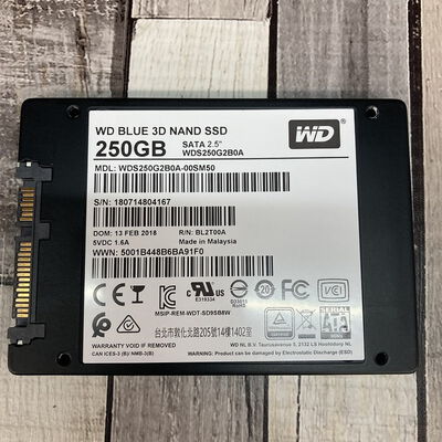 【広島店】中古  WD WDS250G2B0A (SSD 2.5in SATA 250GB) 3320004930
