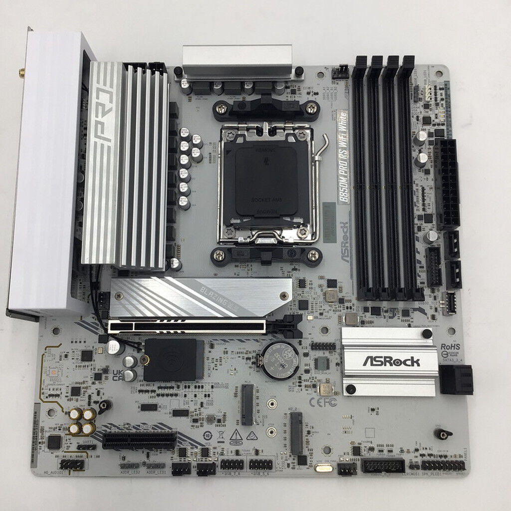中古 ASRock B850M Pro RS WiFi White (B850 AM5 mATX) 4950001687