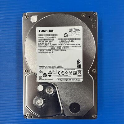 【大須店】中古  TOSHIBA DT02ABA600 (SATA3 6TB 5400rpm 128MB BLK) 3120024192 